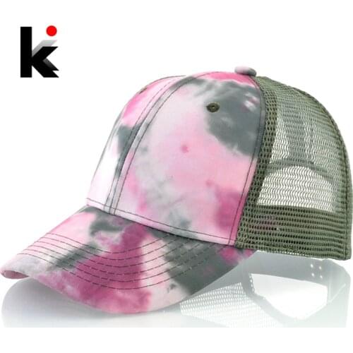 Summer Baseball Cap Women Snapback Mesh Dad Hats Men Outdoor Golf Sport Visor Caps Ink Printing Baseball Hat Breathable Bone