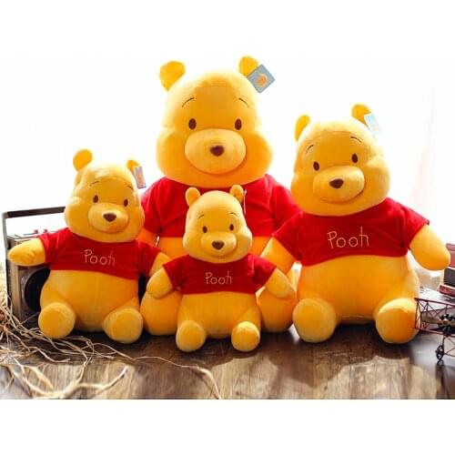 35-70cm Huge Winnie the Pooh Plush Toys Cute Soft Sitting Bear Stuffed Dolls for Girls Gift Cartoon Pillows Sofa Animals Plush