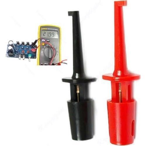 C18 New 1 Pair Single Hook Clip Test Probe Mini Grabber For Multimeter