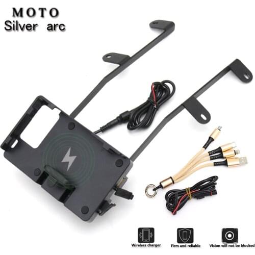 Phone holder Wireless Charger Motorcycle Phone Holder For Honda nc750x 2016 2017 2018 2019 2020 2021 Aluminum alloy + plastic