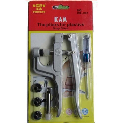DHL 8pcs KAM Plastic Snaps Button Pliers Snaps Fasteners Snaps DK-001 Snap Tool for T3 5 8