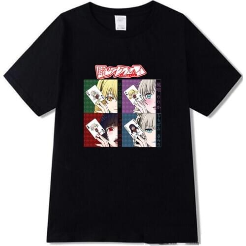 Japanese Anime Kakegurui T Shirt Man New Fashion 2021 Summer Print Modal T-shirt for Woman /man
