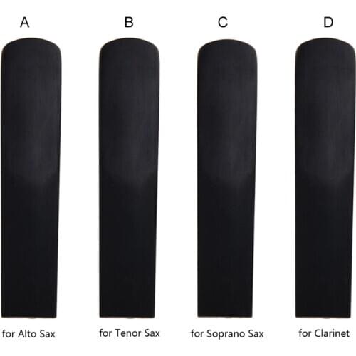 Clarinet Saxophone Resin Reeds Black Mouthpiece Reed Strength 2.5 for Alto/Tenor/Soprano Sax Saxophone Accessories
