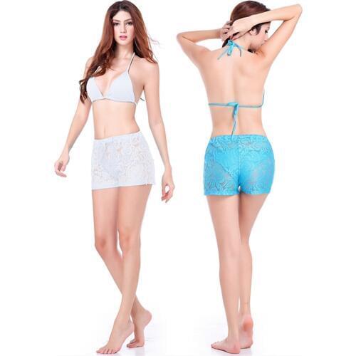 2019 ROSIELARS 2 Set Hot Sale Swimsuit Loose Pattern Floral Design Beach Wear Adjustable Tie Pretty Short Beach Pants