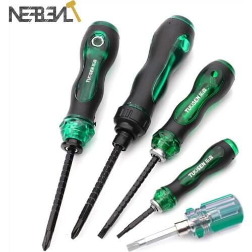 Multifunction Ratchet Screwdriver Slotted Phillips Screw Driver Bit Magnetic Double Dual-use Cross Slot Head Dismountable