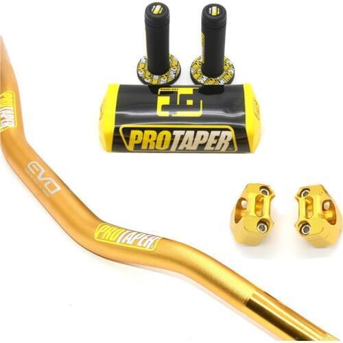 Motonave Motorcycle Handlebar For PRO Taper Pack Bar 1-1/8" Handle bar Pads Grips Pit Pro Racing Dirt Pit Bike with CNC Adapter