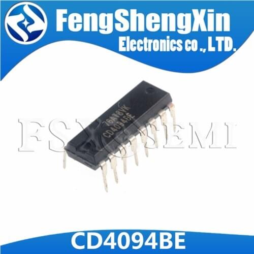 10pcs/lot New CD4094BE DIP-16 CD4094 CMOS 8-Stage Shift-and-Store Nus Register