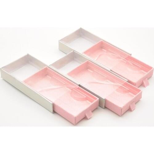 Wholesale false eyelash packaging box lash boxes packaging custom logo faux mink lashes fake strip clear drawer empty case bulk