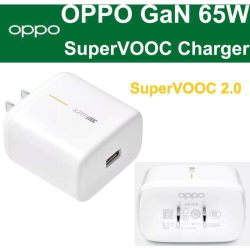 Original OPPO 65W SuperVOOC Power Adapter GaN Charger OPPO Find X2 Pro Reno Ace2 Reno 3 Pro 2z 2f 10x zoom Find x a5 a9 2020