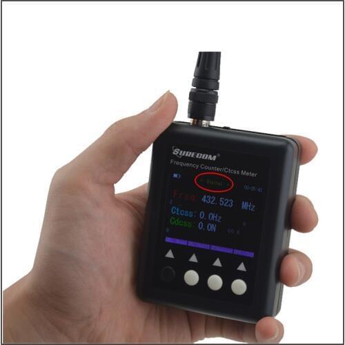 SF-401Plus 27MHz-3GHz SURECOM Portable Frequency Counter with CTCSS/DCS Decoder(Analog & DMR Digital Radio Signal both testable)