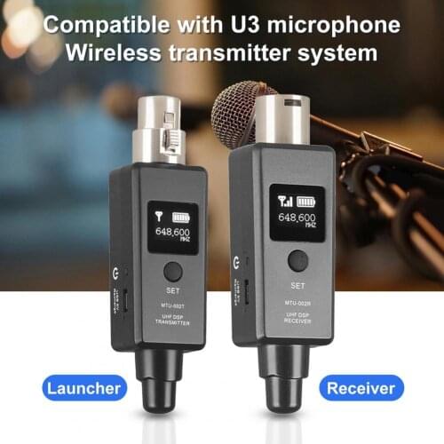 Practical U3 Wireless Mic System Transmitter Receiver Compact Wireless Mic Transmitter Receiver Convenient for Recorder