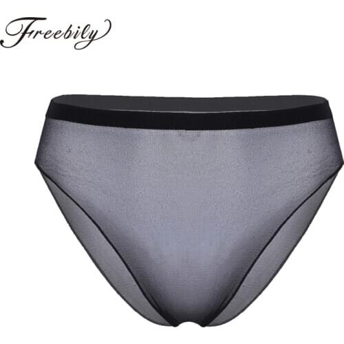 Transparent Panties Women Sexy Seamless Briefs Shiny Glossy See Through Sheer Lingerie Stretchy Tight Briefs Stocking Underwear