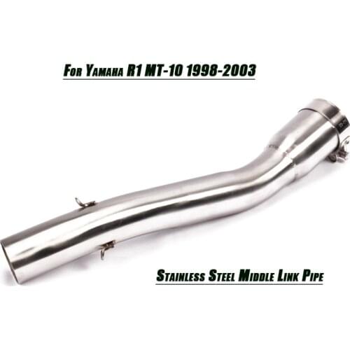 Silp on for Yamaha R1 Motorcycle Middle Connecting Pipe Stainless Steel Silencer System 1998 1999 2000 2001 2002 2003