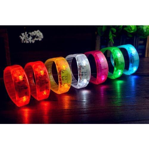 Led Shaking Flashing Bracelet Light Up Bangle Wristband Night Club Activity Party Bar Disco Music Concert Cheer SN2329