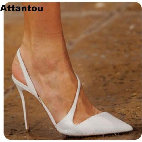 Fashion shallow mouse white sheep skin leather sexy heeled pumps party dress shoe women pointed toe slip-on stiletto high heels