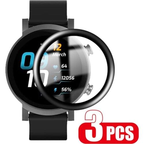 3PCS Curved Screen Protector For Ticwatch E3 Full Soft Protective Film Cover For Tic watch E3 SmartWatch Accessories Not Glas