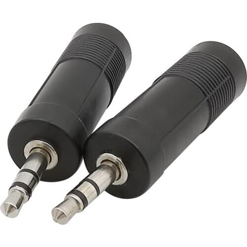 1/2/5Pcs 6.35mm Stereo Audio Connector 6.35mm Female Jack to 3.5mm Male Conversion Plug Adapter for Guitar Microphone MP3 Laptop