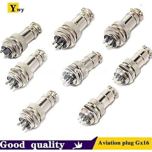 1PCS/LOT GX16-2/3/4/5/6/7/8/9/10 Pin Male Female 16mm Wire M16 GX16 Circular Aviation Connector Socket Plug Metal