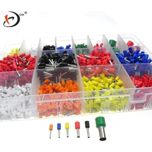 2120pcs/lot Insulated Cord Pin End Terminal Ferrules Kit Set Wire Copper Crimp Connector Free Shipping