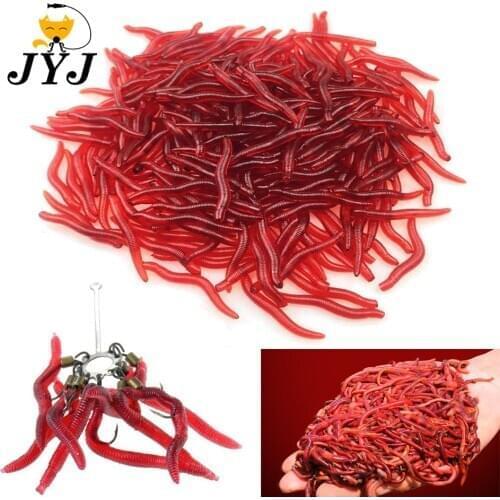 4cm 1g 100pcs soft grass carp bait soft artifical earthworm lure soft earthworm lure for carp fishing