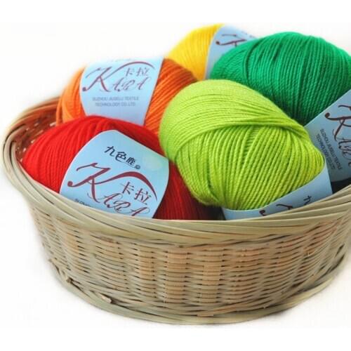 6pcs Free shipping 50g/Ball Acrylic Wool Yarn For Hand Knitting Thick Thread For Overcoat Outerwear Hat Scarf Cape B
