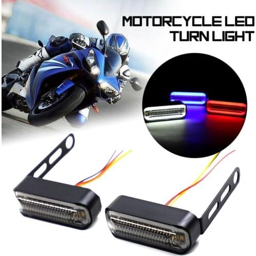 2Pcs Motorcycle Accessories Lighting LED DRL Flowing Turn Signal Light Stop Signals Water Flasher 2 In 1 Blinker Tail Brake Lamp