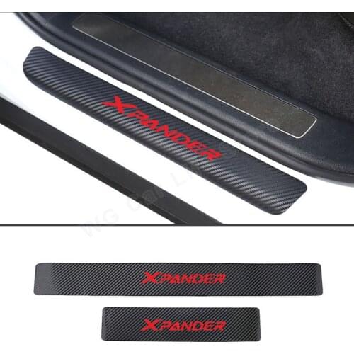Car Stickers Styling Decal For Mitsubishi Xpander Auto Door Sill Cover Protector Carbon Fiber Threshold Sticker Car Products