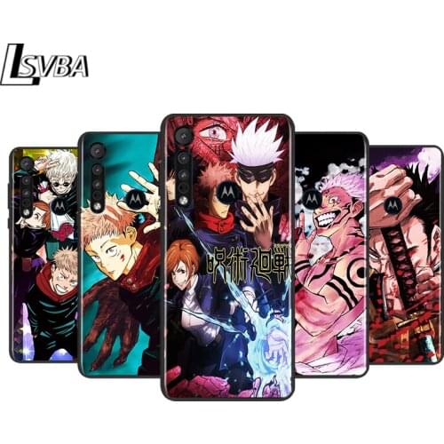 Anime Jujutsu Kaisen for Motorola G9 G8 G E7 E6 One Play Marco Hyper Fusion Stylus Power Edge Plus Black Phone Case