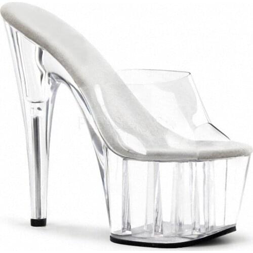 This 6 inch high shoe, 15 cm, sexy transparent crystal sole, model stage, dancing shoes