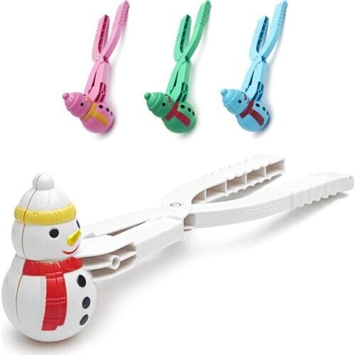 4pcs New Snowman Shaped Snowball Maker Winter Kids Outdoor Sports Sand Snow Ball Mold Toys Plastic Snowball Fight Clip#38