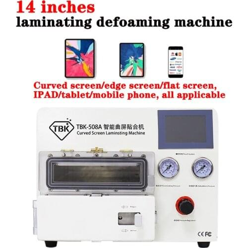 TBK 508A Curved screen laminating machine,OCA LCD Edge screen vacuum laminating defoaming machine, phone Cover Bracket pressing