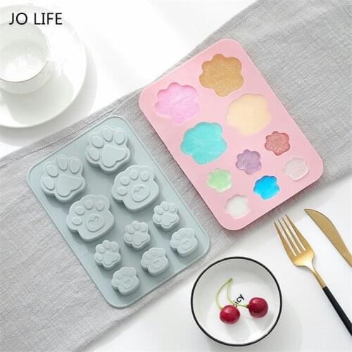 JO LIFE Cute Silicone Cake Decoration Tool Kitten Catlike Footprint Cat Paw Mold Chocolate Candy Molds