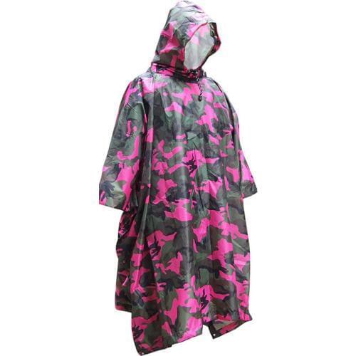 Multifunction Military red yellow Camouflage Raincoat poncho Waterproof Tent Mat Hunting Camping Climbing Hiking 3in1 rainwear