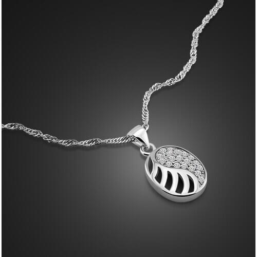 Fashion Women 100% 925 Sterling Silver Necklace Delicate Leaves Pendant Choker Charm Fine Jewelry Gifts