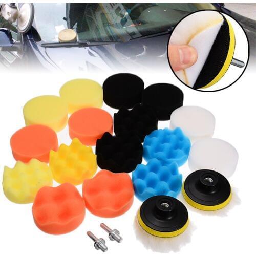 22pcs/set 75mm Car Polishing Sponge Buffing Pad Set Foam Polishing Pads Set Polishing Wheel Removes Scratches Abrasive Tools