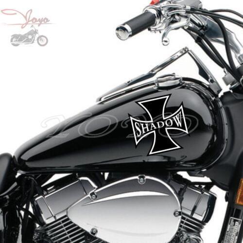 Cross Decal Fairing Stickers Fuel Tank Decals Vinyl Sticker For Honda Shadow VT400 VT600 VT750 VLX600