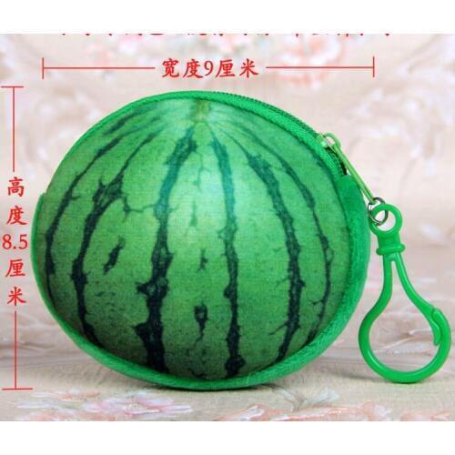 New Bag Accessories Coin Purses Wallet Ladies 3D Printing Fruits Novelty Change Fashion Cute Small Zip Bag With Keychain