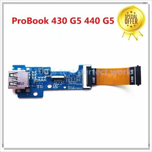 Original For HP ProBook 430 G5 440 G5 Laptop USB Port Circuit Board With Cable DAX8BATB6C0 100% Tested Fast Ship