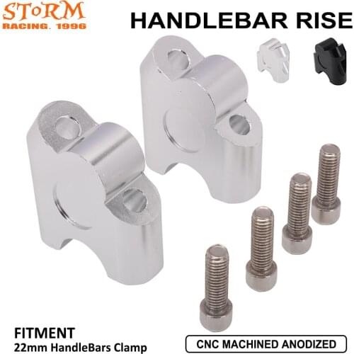 Motorcycle Pivoting Handlebar Riser 7/8" 22mm Fat HandleBars Clamp Rise Universal For KTM Suzuki Honda Yamaha YZF ATV Scooter