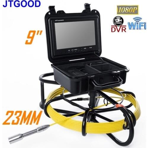 9 Inch 23MM HD1080P Pipe Inspection Camera 100M 150M Sewer Camera with WiFi DVR 16GB Card Drain Industrial Endoscope IP68 4500MA