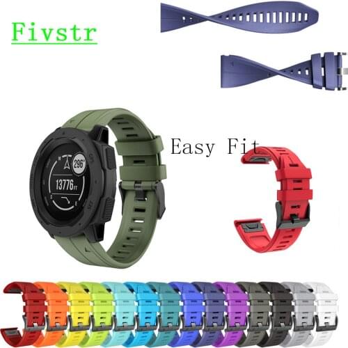 Fivstr New Smooth Pattern Easyfit Watchband for Garmin Fenix 5X 5 Plus 3 3HR D2 S60 MK1 Smart Watch Quick Release Wrist Strap
