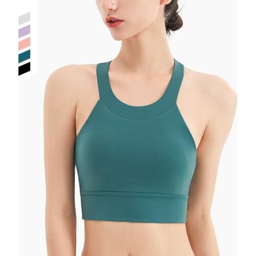 Sexy Cross Straps Gym Sports Bra Women Wireless Yoga Fitness Top Padded Push Up Yoga Bra Crop Top Activewear