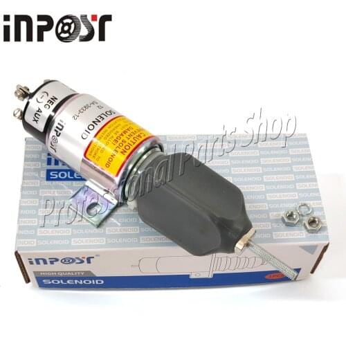 Shutoff Solenoid 1751-1267U1B1S5A 12V Fuel Solenoid For CAT Engine 3064/3066/Sa-3766t-12 SA-3933-12