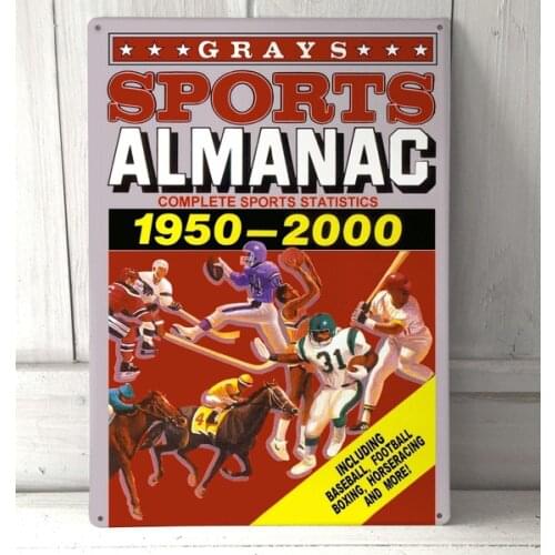 Back To The Future Sports Almanac Tin Sign Movie Vintage Metal Tin Sign Metal Pin Up Wall Decor Metal Door Decor, Painting, 2021