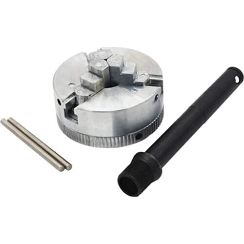 Z011 3-Jaw Lathe Chuck, 10-35Mm Zinc Alloy Mini Lathe Chuck, Self Centering Wood Turning Chuck with Connecting Rod