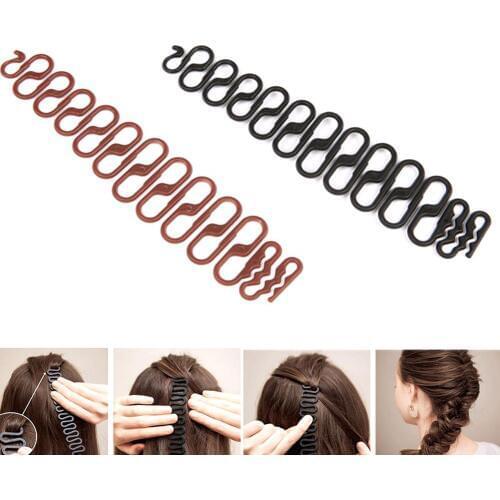 2019 New Fashion Women Retro Wave Styling Clip Bowknot Bun Braider Roller DIY Hair Braiding Styling Beauty Make Up Accessories