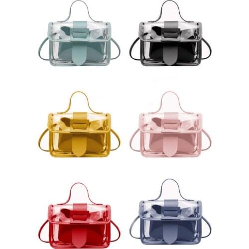 Women Transparent Small Handbag Shoulder Bag Summer Beach Purse Crossbody Tote