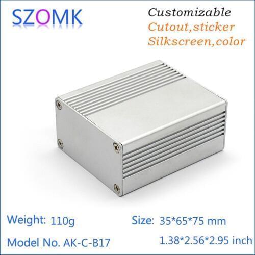 1 piece, 35*65*75mm anodizing electronic aluminum case extrusion enclosure switch box aluminum housing diy distribution box
