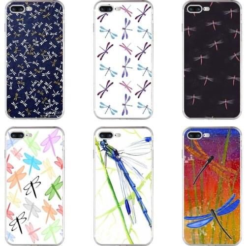 85H Dragonflies Soft TPU Silicone Cover Case For Apple iPhone 6 6s 7 8 plus Case