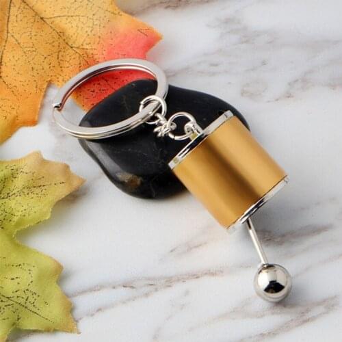 Accessories Car Key Chain 6 Speed Manual Transmission Gear Shaped Lever Shift Knob Type Portable Auto Metal Pendant Decoration